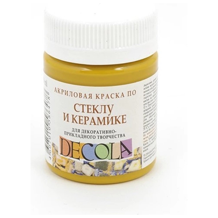 408206 DECOLA ΑΚΡΥΛΙΚΌ ΧΡΏΜΑ ΓΙΑ ΓΥΑΛΊ ΚΑΙ ΚΕΡΑΜΙΚΆ 50 ML - OCHER LIGHT - Εικόνα 1
