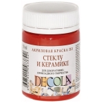 DECOLA ΑΚΡΥΛΙΚΌ ΧΡΏΜΑ ΓΙΑ ΓΥΑΛΊ ΚΑΙ ΚΕΡΑΜΙΚΆ 50 ML - ΚΌΚΚΙΝΟ