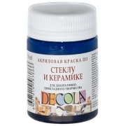 DECOLA ΑΚΡΥΛΙΚΌ ΧΡΏΜΑ ΓΙΑ ΓΥΑΛΊ ΚΑΙ ΚΕΡΑΜΙΚΆ 50 ML - ΜΠΛΕ ΣΚΟΎΡΟ