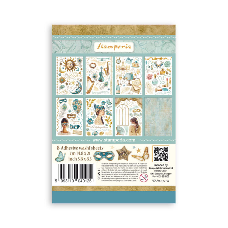 STAMPERIA ART OF TRAVELLING WASHI PAD 8 ΦΎΛΛΑ A5 -SBW15 - Εικόνα 2