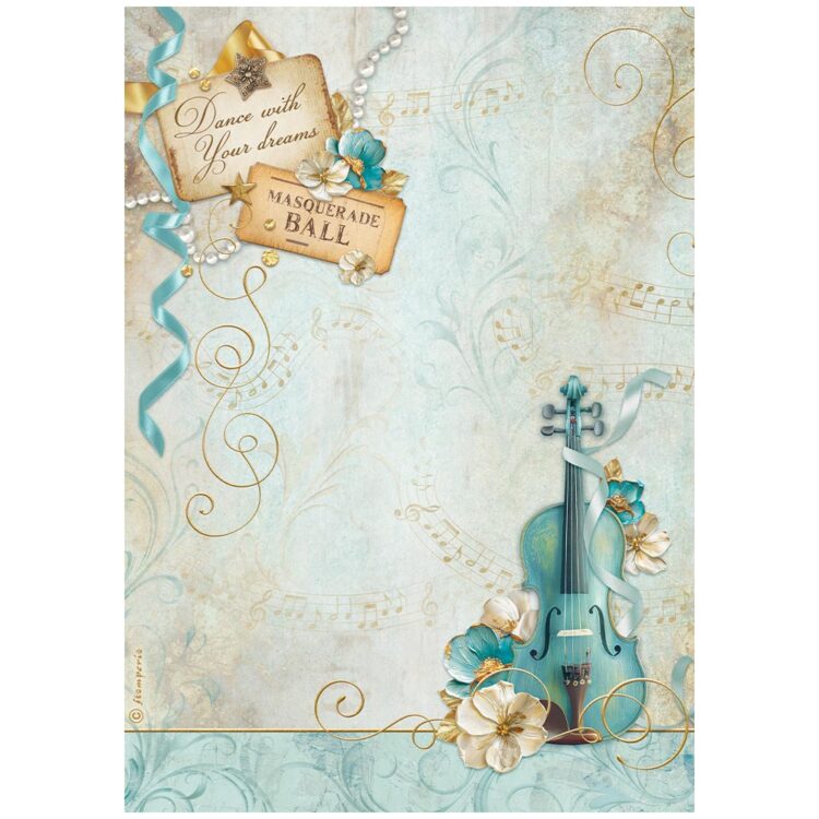 full_DFSA4983_1 STAMPERIA MASQUERADE DECOUPAGE ΡΙΖΌΧΑΡΤΟ A4-DFSA4983 - Εικόνα 1