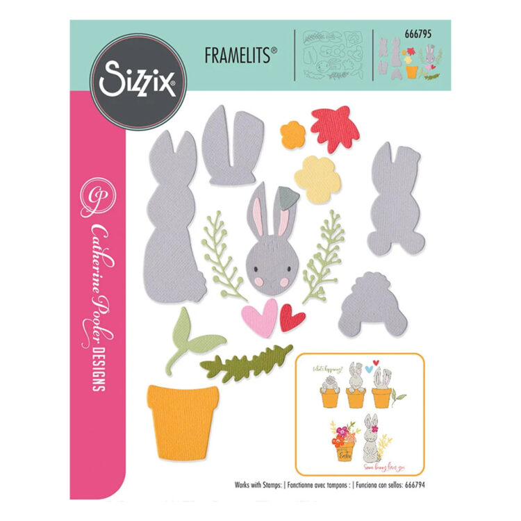 ΜΉΤΡΕΣ ΚΟΠΉΣ SIZZIX THINLITS - BUNNY BITS AND BLOOMS 2 - Εικόνα 6