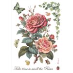 STAMPERIA BIG ROSE DECOUPAGE ΡΙΖΌΧΑΡΤΟ A4-DFSA41002