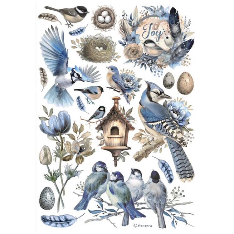 full_DFSA41003_1 STAMPERIA BIRDS DECOUPAGE ΡΙΖΌΧΑΡΤΟ A4-DFSA41003 - Εικόνα 1
