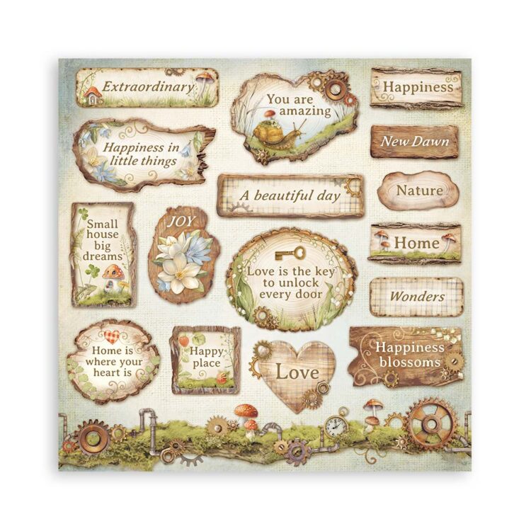 ΜΠΛΟΚ ΧΑΡΤΙΟΥ STAMPERIA HIDDEN GROVE 20,3/20,3 CM-SBBS124 - Εικόνα 18