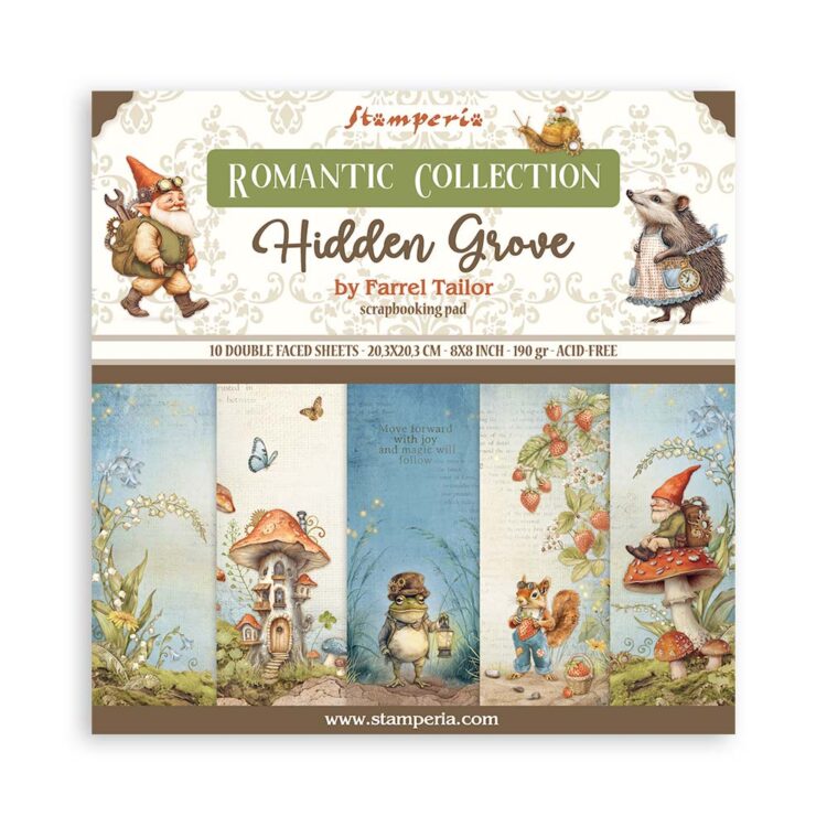 full_SBBS124_1 ΜΠΛΟΚ ΧΑΡΤΙΟΥ STAMPERIA HIDDEN GROVE 20,3/20,3 CM-SBBS124 - Εικόνα 1