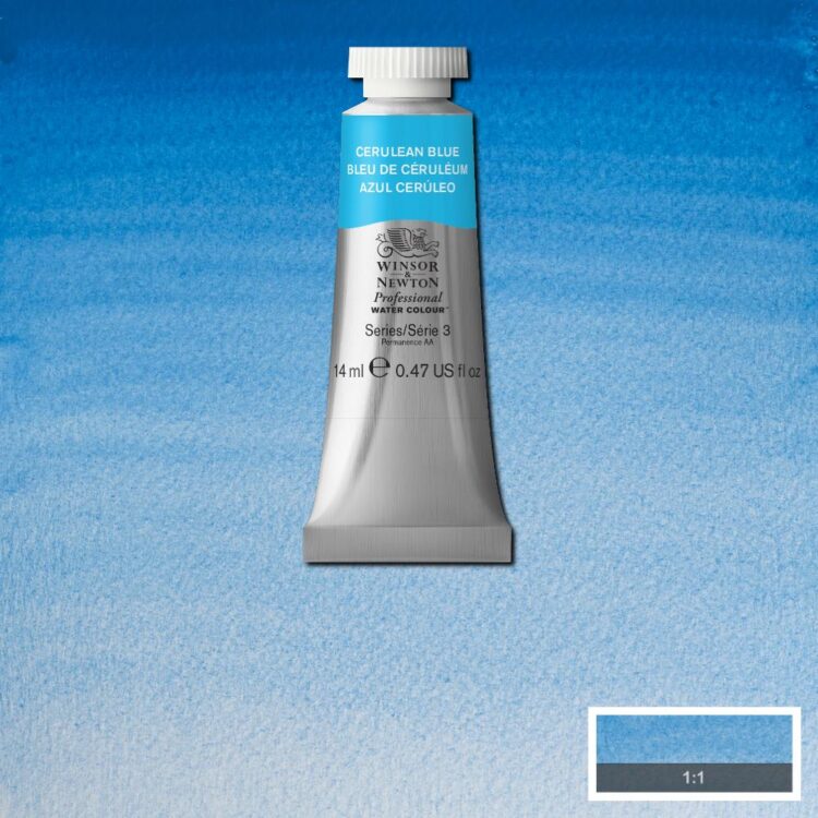 015137 W&N ΒΑΦΉ ΑΚΟΥΑΡΈΛΑΣ PROFESSIONAL 14 ML - CERULEAN BLUE - Εικόνα 1