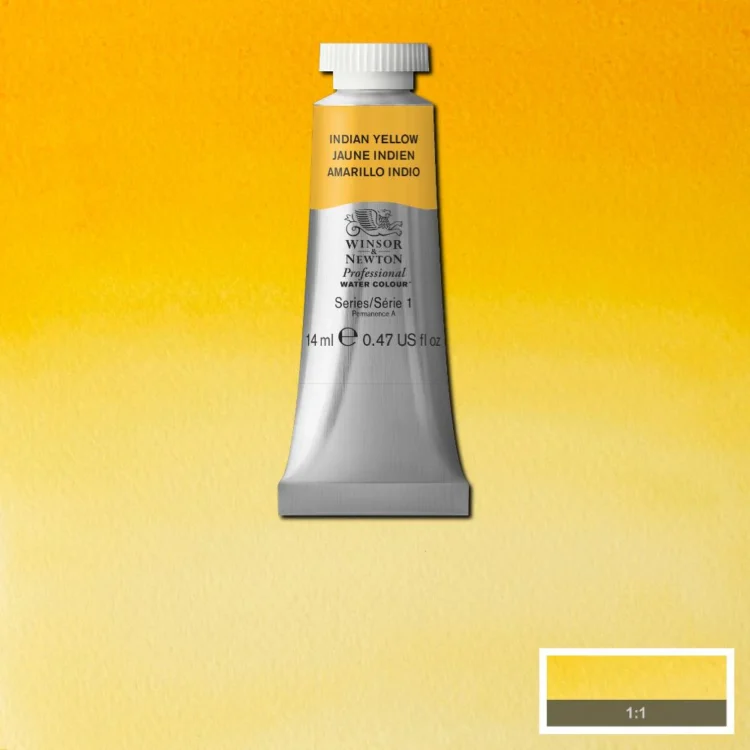 015319 W&N ΒΑΦΉ ΑΚΟΥΑΡΈΛΑΣ PROFESSIONAL 14 ML. - ΙΝΔΙΚΌ ΚΊΤΡΙΝΟ - Εικόνα 1