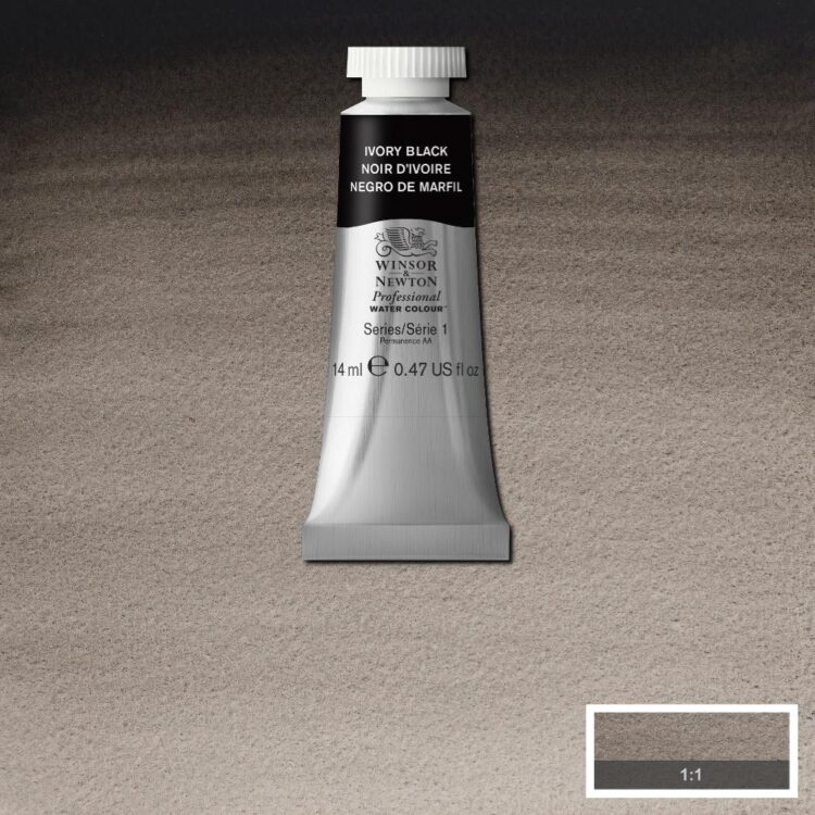 015331 W&N ΒΑΦΉ ΑΚΟΥΑΡΈΛΑΣ PROFESSIONAL 14 ML. - IVORY ΜΑΎΡΟ 0105331 - Εικόνα 1