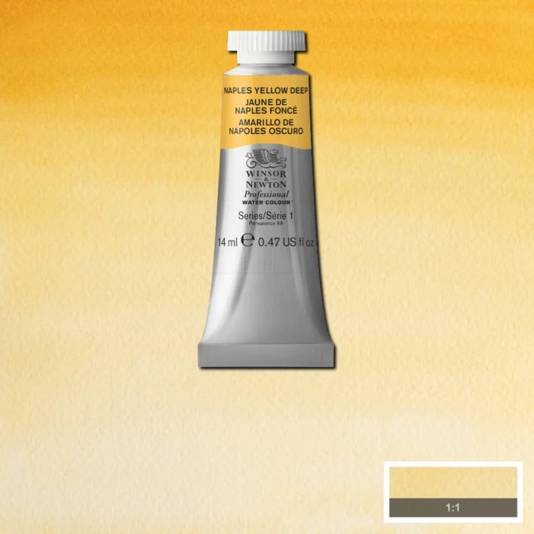 015425 W&N ΒΑΦΉ ΑΚΟΥΑΡΈΛΑΣ PROFESSIONAL 14 ML. - ΝΆΠΟΛΗ ΚΊΤΡΙΝΟ ΒΑΘΎ - Εικόνα 1