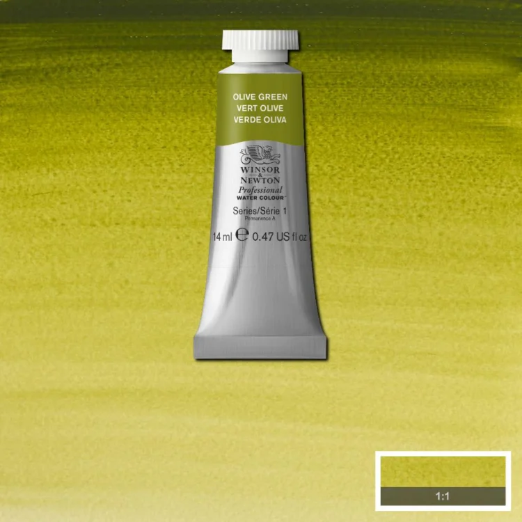 W&N WATERCOLOR PAINT PROFESSIONAL 14 ML - ΛΑΔΙ ΠΡΑΣΙΝΟ - Εικόνα 1