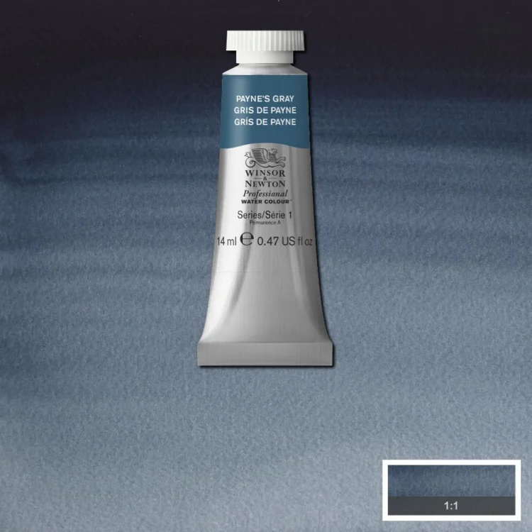 015465 W&N ΒΑΦΉ ΑΚΟΥΑΡΈΛΑΣ PROFESSIONAL 14 ML - PAYNE'S ΓΚΡΙ - Εικόνα 1