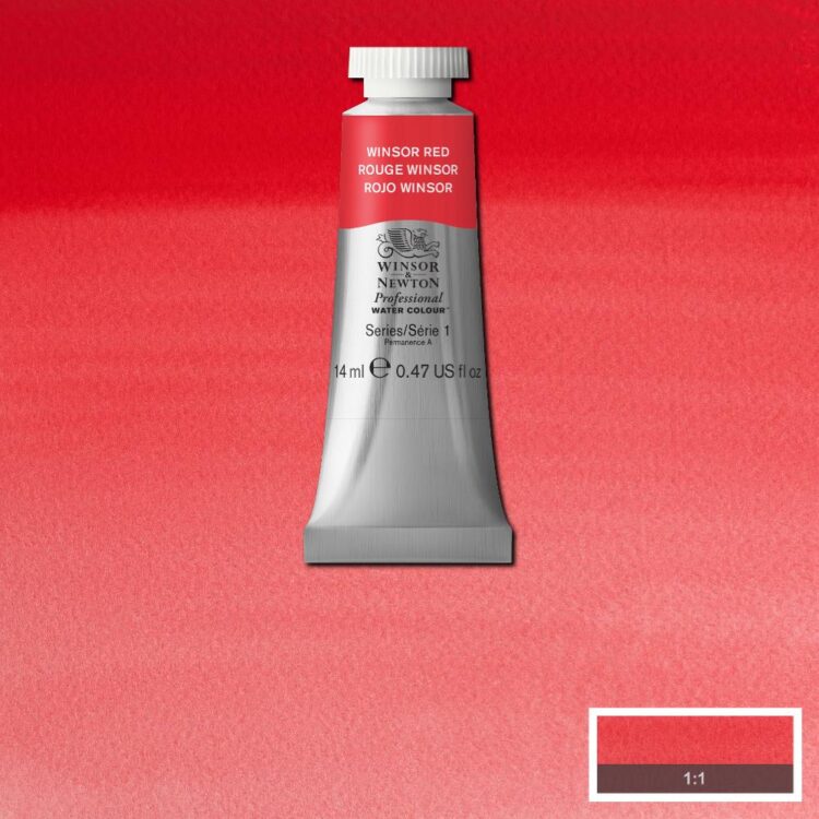 015726 W&N ΒΑΦΉ ΑΚΟΥΑΡΈΛΑΣ PROFESSIONAL 14 ML - WINSOR ΚΌΚΚΙΝΟ - Εικόνα 1