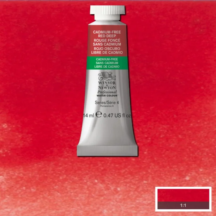 015895 W&N ΒΑΦΉ ΑΚΟΥΑΡΈΛΑΣ PROFESSIONAL 14 ML - ΚΌΚΚΙΝΟ ΒΑΘΎ ΧΩΡΊΣ ΚΆΔΜΙΟ - Εικόνα 1