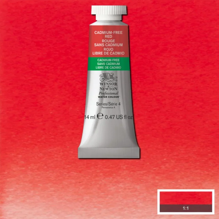 015901 W&N ΒΑΦΉ ΑΚΟΥΑΡΈΛΑΣ PROFESSIONAL 14 ML - ΚΌΚΚΙΝΟ ΧΩΡΊΣ ΚΆΔΜΙΟ - Εικόνα 1