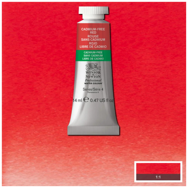 015901 W&N ΒΑΦΉ ΑΚΟΥΑΡΈΛΑΣ PROFESSIONAL 14 ML - ΚΌΚΚΙΝΟ ΧΩΡΊΣ ΚΆΔΜΙΟ - Εικόνα 1