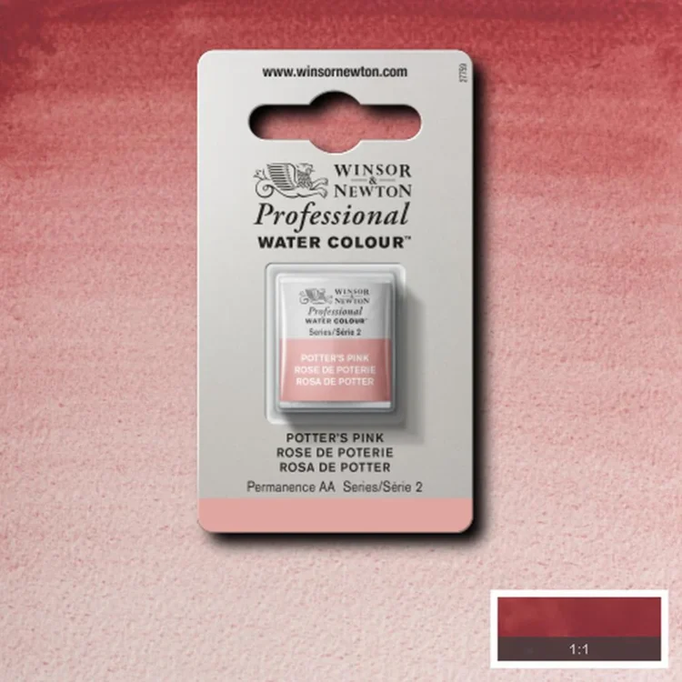 101537 W&N ΒΑΦΉ ΑΚΟΥΑΡΈΛΑΣ PROFESSIONAL H/PAN - POTTER PINK - Εικόνα 1
