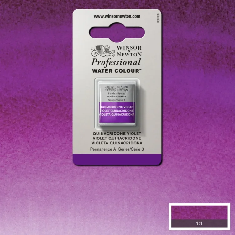 101550 W&N ΒΑΦΉ ΑΚΟΥΑΡΈΛΑΣ PROFESSIONAL H/PAN - QUINACRIDONE VIOLET - Εικόνα 1