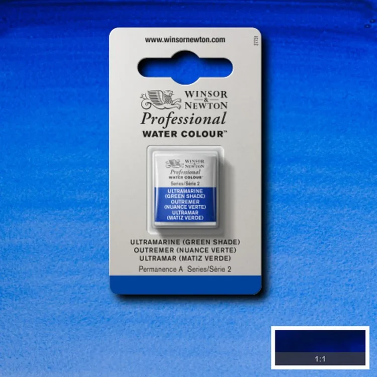 101667 W&N ΒΑΦΉ ΑΚΟΥΑΡΈΛΑΣ PROFESSIONAL H/PAN - ULTRAMARINE GREEN SH - Εικόνα 1