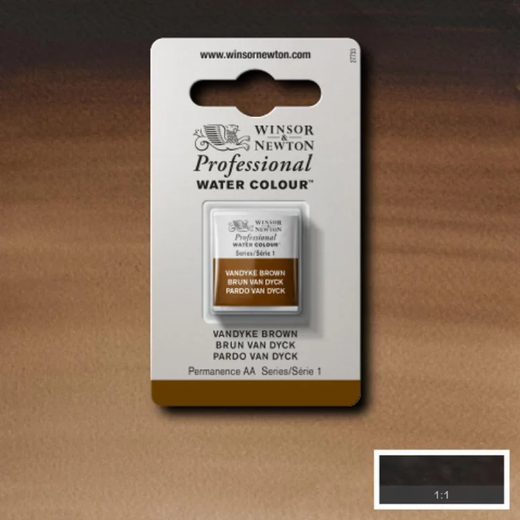 101676 W&N ΒΑΦΉ ΑΚΟΥΑΡΈΛΑΣ PROFESSIONAL H/PAN - VANDYKE BROWN - Εικόνα 1