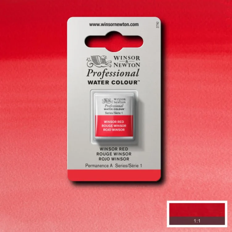 101726 W&N ΒΑΦΉ ΑΚΟΥΑΡΈΛΑΣ PROFESSIONAL H/PAN - WINSOR RED - Εικόνα 1