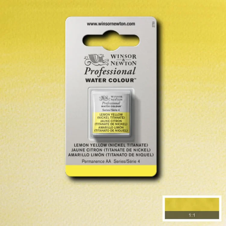 884186 W&N ΒΑΦΉ ΑΚΟΥΑΡΈΛΑΣ PROFESSIONAL H/PAN - LEMON YLLW NKL TIT - Εικόνα 1