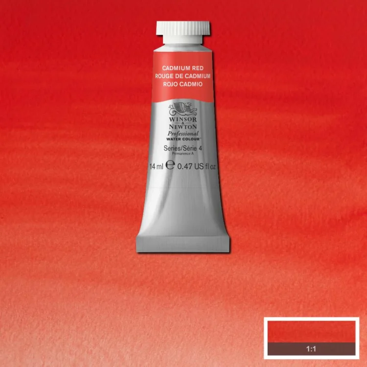 884508 W&N ΒΑΦΉ ΑΚΟΥΑΡΈΛΑΣ PROFESSIONAL 14 ML - ΚΆΔΜΙΟ ΚΌΚΚΙΝΟ - Εικόνα 1