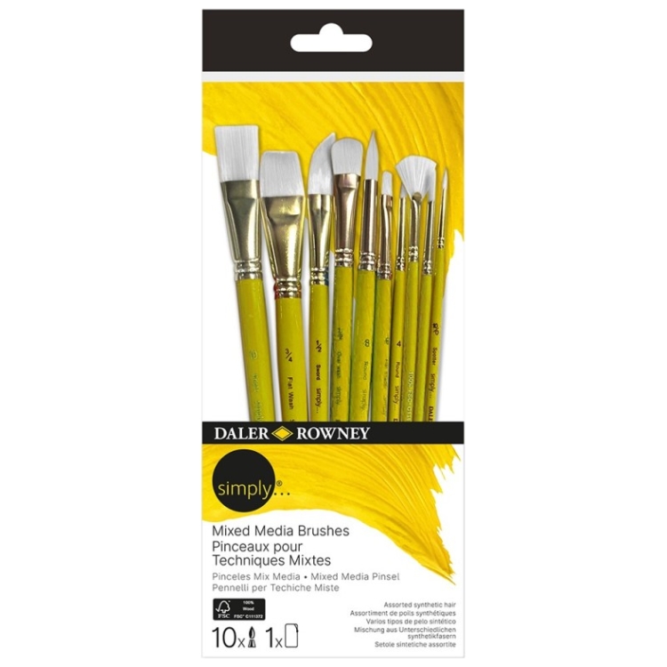 DALER ROWNEY ΠΙΝΈΛΑ ΣΥΝΘΕΤΙΚΆ ΣΕΤ 10 ΤΜΧ. - 216 650 110 - Εικόνα 1