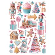 STAMPERIA CANDY ΧΡΙΣΤΟΥΓΕΝΝΙΑΤΙΚΟ ΧΑΡΤΙ ΝΤΕΚΟΥΠΆΖ Α4 - DFSA41050