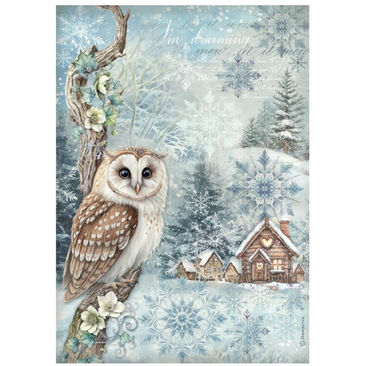full_DFSA41052_1 STAMPERIA THE OWL'S HOUSE DECOUPAGE PAPER A4 - DFSA41052 - Εικόνα 1