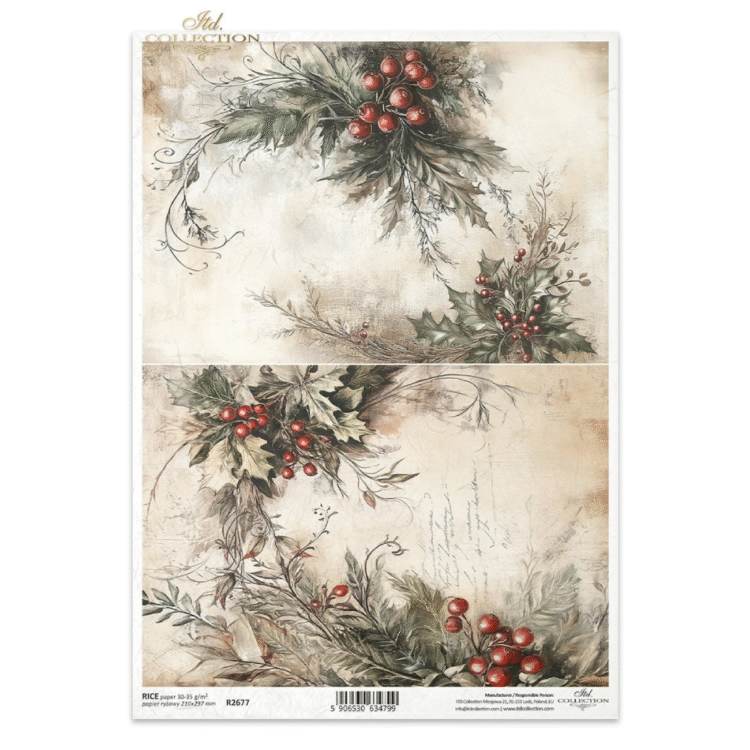 ITD COLLECTION DECOUPAGE ΡΙΖΌΧΑΡΤΟ A4 - R2677 - Εικόνα 1