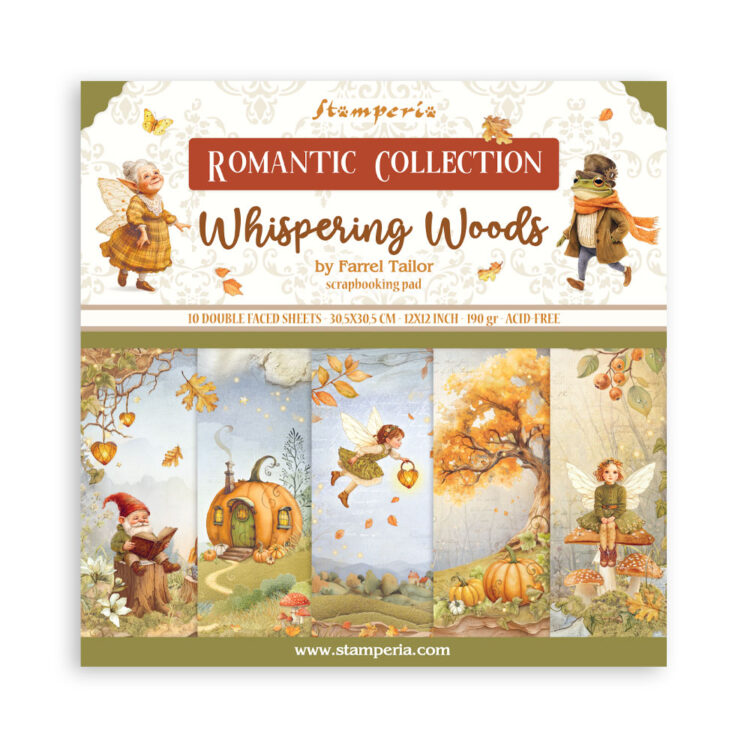 full_SBBL175_1 STAMPERIA WHISPERING WOODS ΜΠΛΟΚ ΧΑΡΤΙ 30.5/30.5CM-SBBL175 - Εικόνα 1