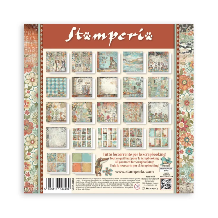 ΜΠΛΟΚ STAMPERIA FURRY FRIENDS 20.3/20.3 CM -SBBSXB18 - Εικόνα 3