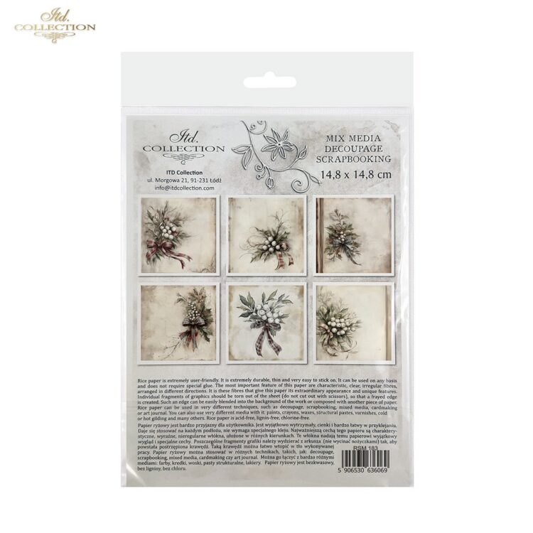 ITD COLLECTION MINI ΡΙΖΟΧΑΡΤΟ K-CT 6ΤΜΧ 14.8X14.8CM - RSM183 - Εικόνα 2