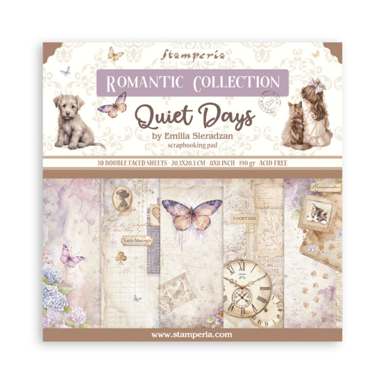 134018 STAMPERIA QUIET DAYS ΜΠΛΟΚ ΧΑΡΤΊ 20.3/20.3 CM - SBBS134 - Εικόνα 1