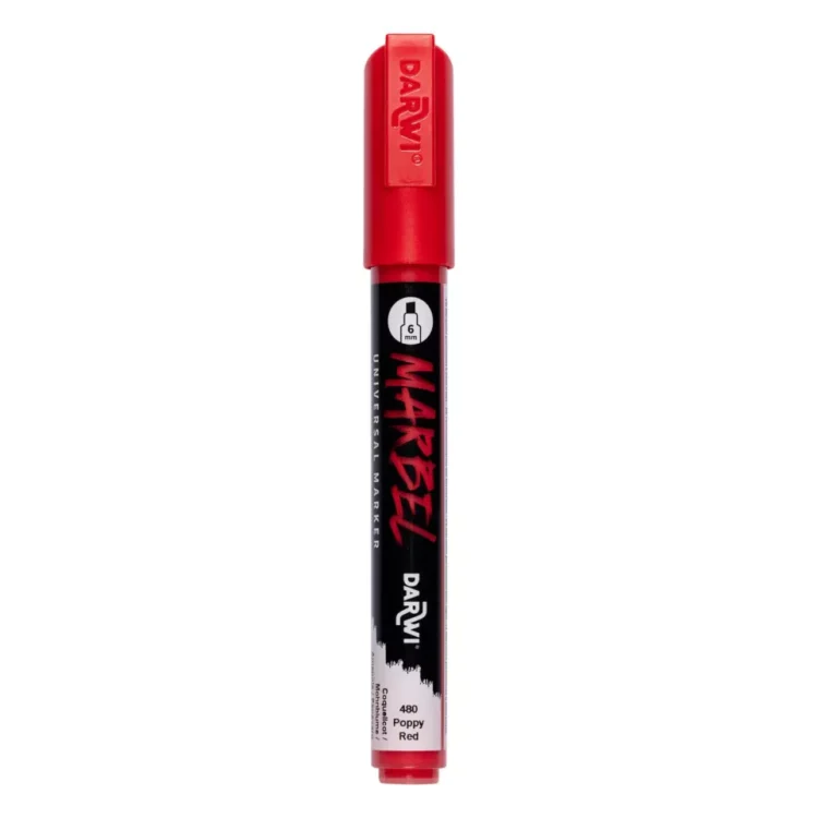 ΜΑΡΚΑΔΟΡΟΣ MARBEL ΑΚΡΥΛΙΚΟΣ 6 MM - POPPY RED 480 - Εικόνα 1