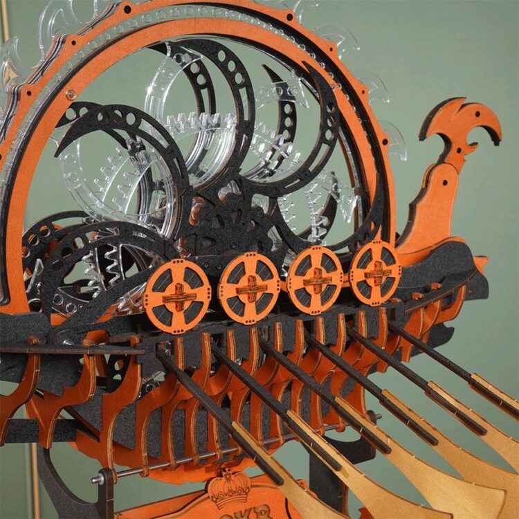ROBOTIME 3D ΞΎΛΙΝΟ ΠΑΖΛ VIKING DRAGON SHIP 229 ΤΕΜΆΧΙΑ LK802 - Εικόνα 6