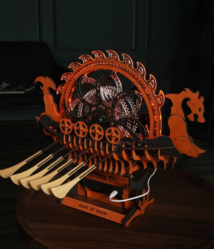 ROBOTIME 3D ΞΎΛΙΝΟ ΠΑΖΛ VIKING DRAGON SHIP 229 ΤΕΜΆΧΙΑ LK802 - Εικόνα 5