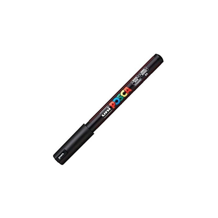 640024 POSCA ΑΚΡΥΛΙΚΌΣ ΜΑΡΚΑΔΌΡΟΣ PC-1MR, 0.7 MM - ΜΑΎΡΟΣ - Εικόνα 1