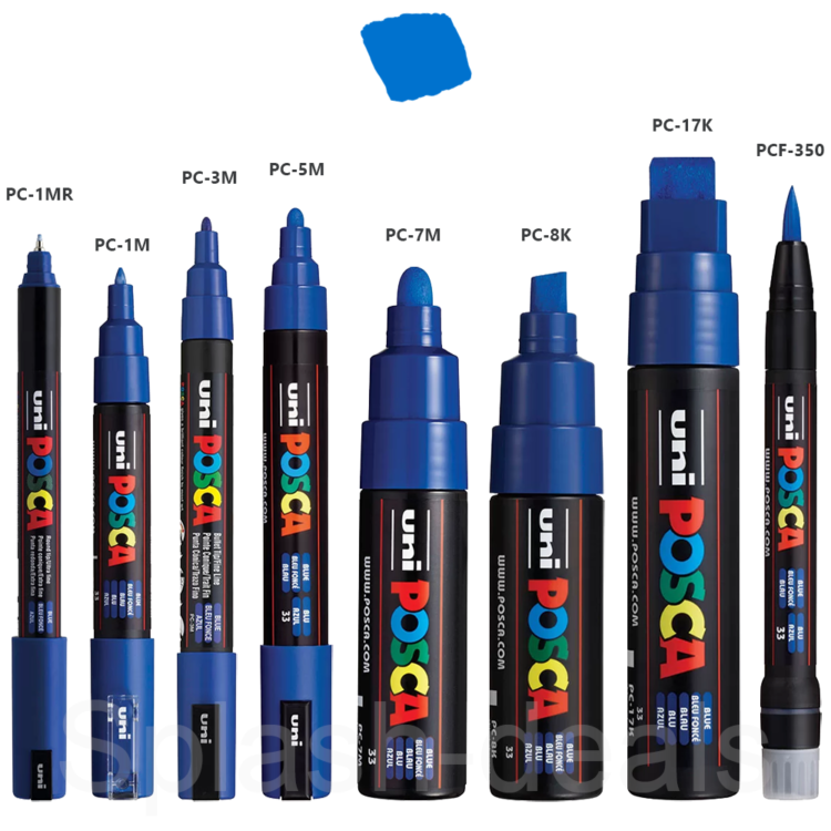 POSCA ΑΚΡΥΛΙΚΌΣ ΜΑΡΚΑΔΌΡΟΣ PC-1M, 0.7 MM - ΜΠΛΕ - Εικόνα 2