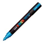 POSCA ΑΚΡΥΛΙΚΌΣ ΜΑΡΚΑΔΌΡΟΣ PC-5M, 1.8-2.5 MM - ΜΕΤΑΛΛΙΚΌ ΜΠΛΕ