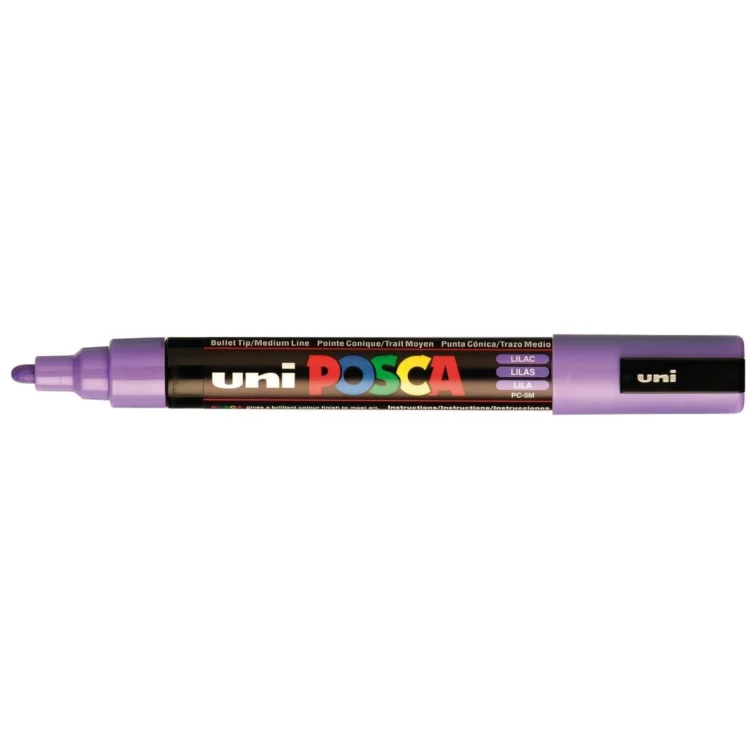 640059 POSCA ΑΚΡΥΛΙΚΌΣ ΜΑΡΚΑΔΌΡΟΣ PC-5M, 1.8-2.5 MM - ΛΙΛΆ - Εικόνα 1