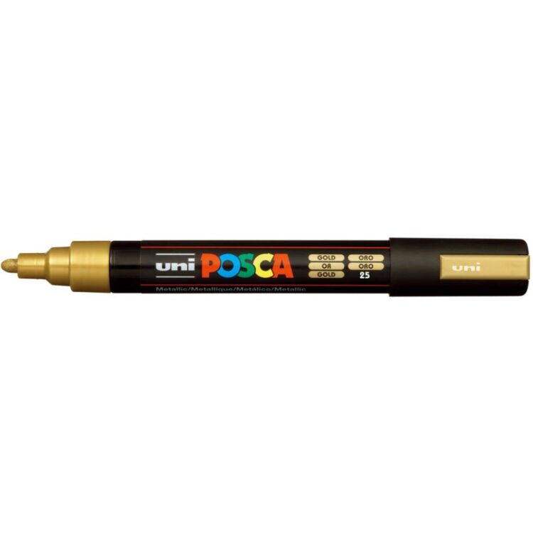 640064 POSCA ΑΚΡΥΛΙΚΌΣ ΜΑΡΚΑΔΌΡΟΣ PC-5M, 1.8-2.5 MM - ΧΡΥΣΌ - Εικόνα 1