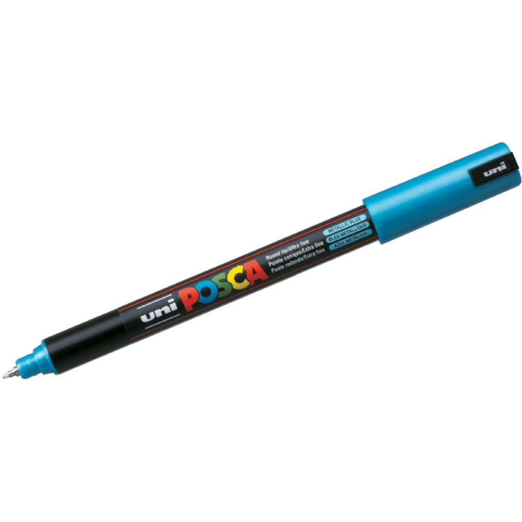 6403301 POSCA ΑΚΡΥΛΙΚΌΣ ΜΑΡΚΑΔΌΡΟΣ PC-1MR, 0.7 MM - ΜΕΤΑΛΛΙΚΌ ΜΠΛΕ - Εικόνα 1