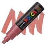 POSCA ΑΚΡΥΛΙΚΌΣ ΜΑΡΚΑΔΌΡΟΣ PC-8K, 8 MM - ΜΕΤΑΛΛΙΚΌ ΚΌΚΚΙΝΟ