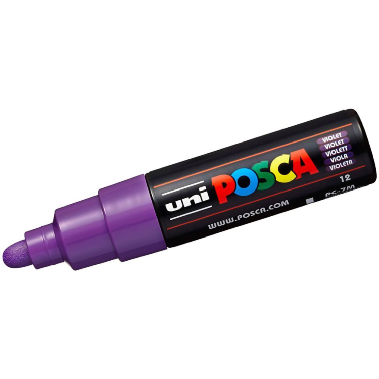 POSCA ΑΚΡΥΛΙΚΟΣ ΜΑΡΚΑΔΟΡΟΣ PC-7M - ΒΙΟΛΕΤΙ - Εικόνα 1